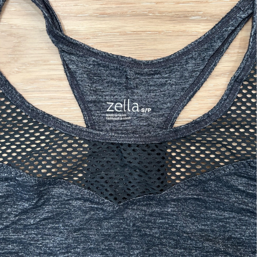 Zella black mesh and charcoal gray tank size small - Picture 5 of 7